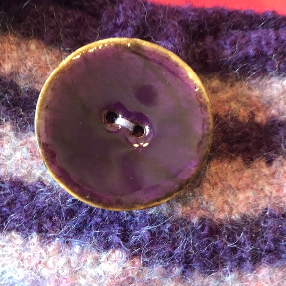 Hand knitted felted purple tote - Picture 3 of 3